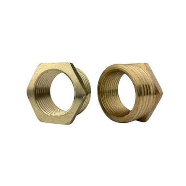 1 1/4" x 1" Brass BSPT Threaded Reducing Bush