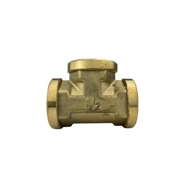 1/2" BSPT Brass BSPT Threaded Female Tee