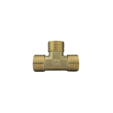 1/2" BSPT Brass BSPT Threaded Male Tee