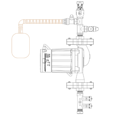 115V / Expansion Tank Included DIY Solar Pumping Station Grundfos 26-99 (S)FC - Single 3 Speed Cast 