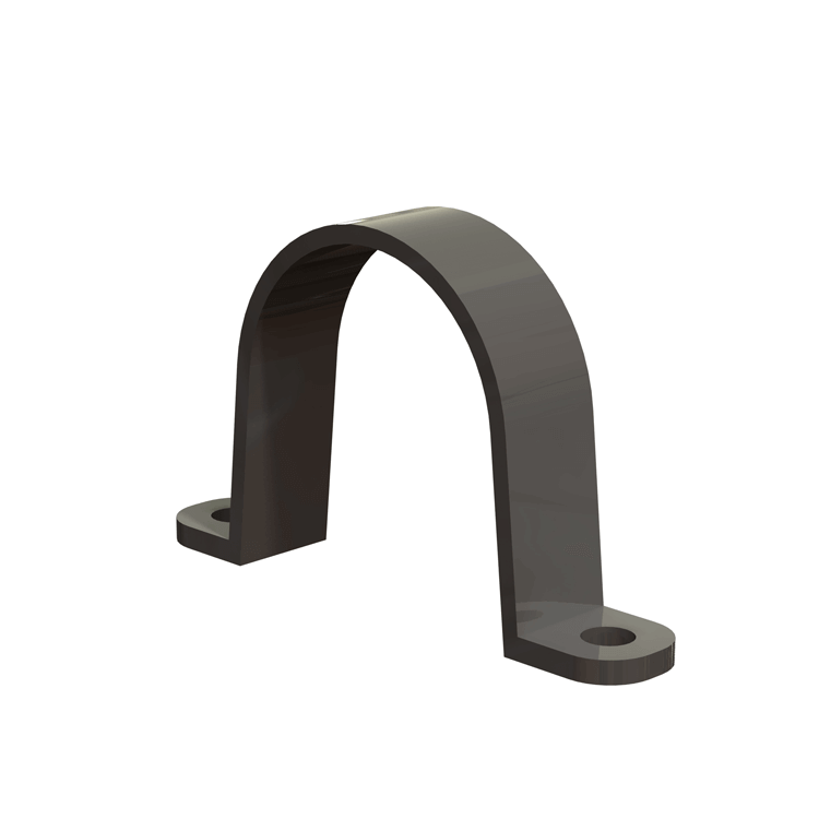 Grey PVC Grey PVC Pipe Clamp - 2 Holes