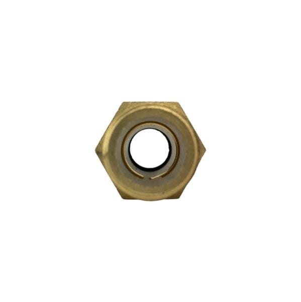 Male NPT to Male BSPT Connector with Brass nut, HT washer, SS Cir-clip