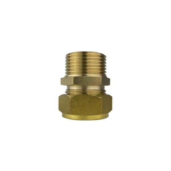 Male NPT to Male BSPT Connector with Brass nut, HT washer, SS Cir-clip