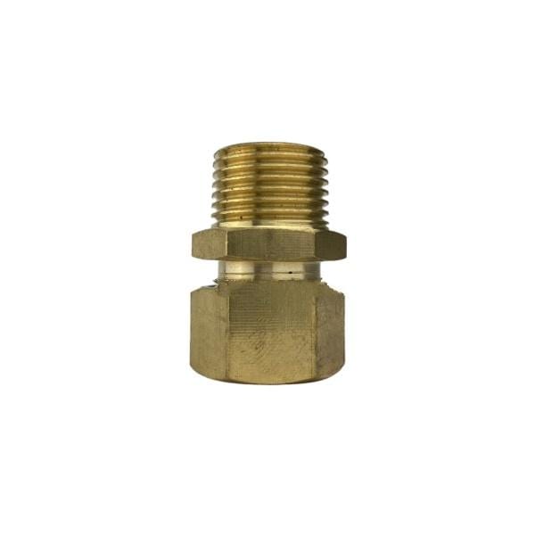 Male NPT to Male BSPT Connector with Brass nut, HT washer, SS Cir-clip
