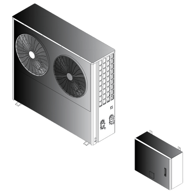 Air to water Heat Pump - EVI DC Inverter 10 tons Split