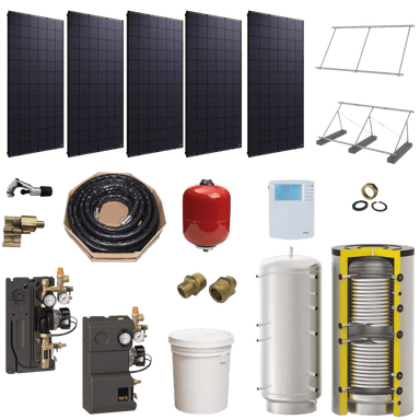 5PVT-300L-PST-SSA Hybrid PVT Solar Water Heater Kit - 2 Fluids Heating Applications
