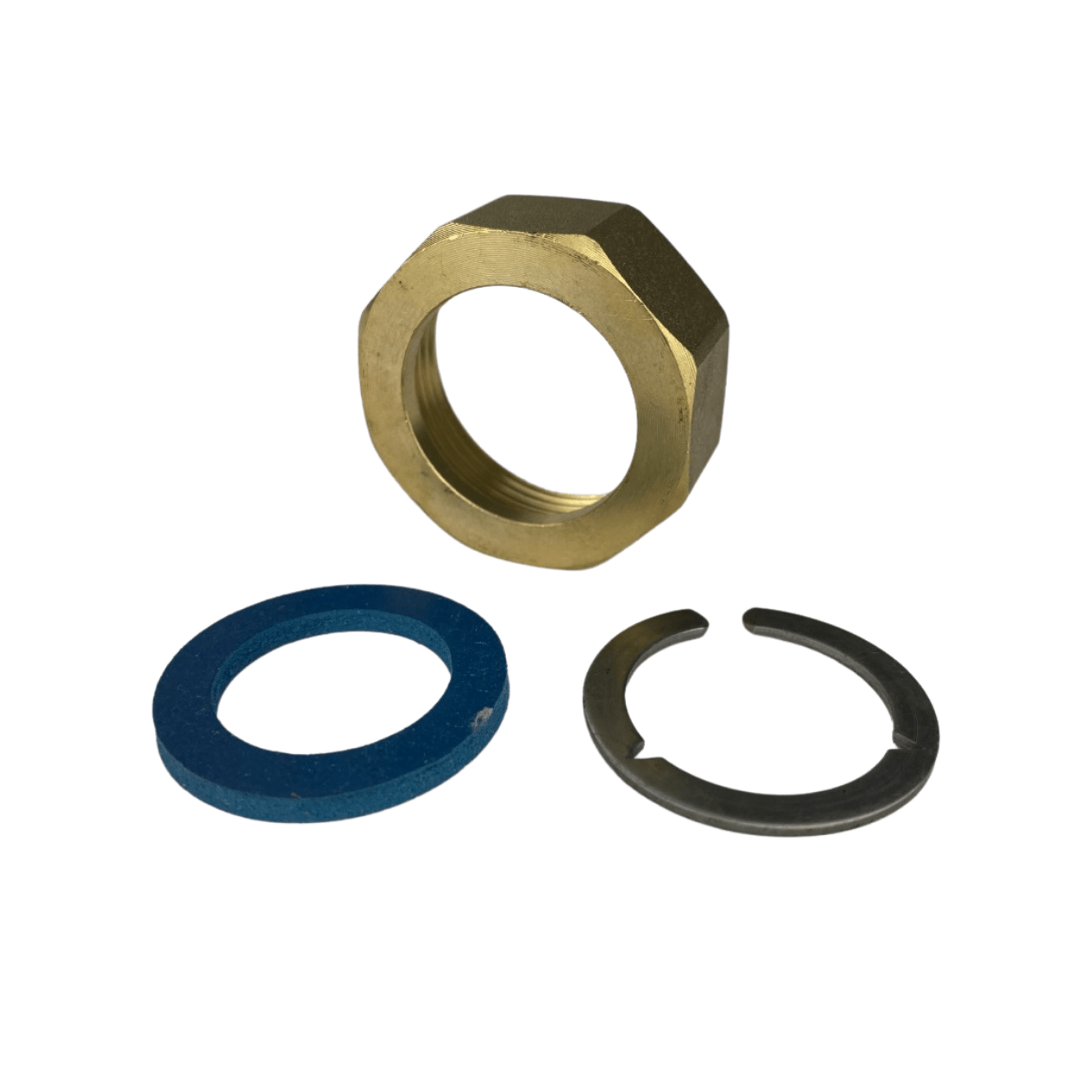 Brass Threaded Nut, Cir-Clip and Gasket for Corrugated Stainless Steel Hose end connection