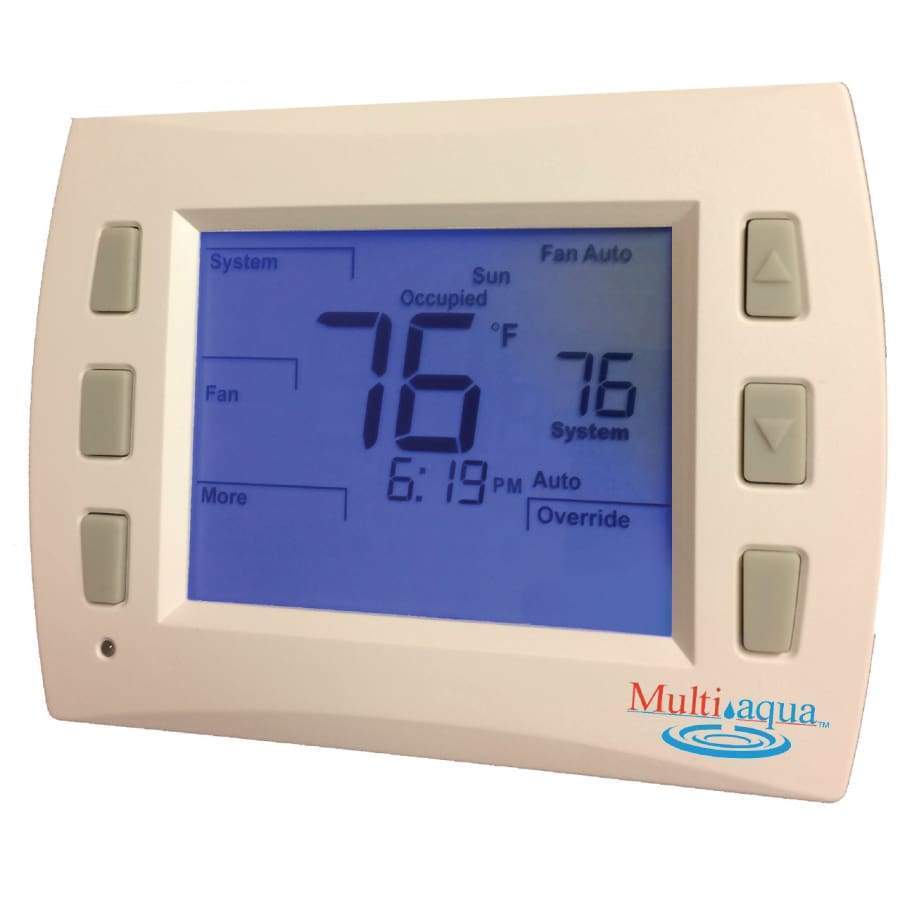 Wall mounted, programmable 3 speeds thermostat for all 24V controlled